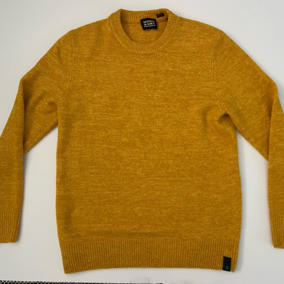 Scotch & Soda Men's Mustard Crewneck Sweater - Picture 14 of 14
